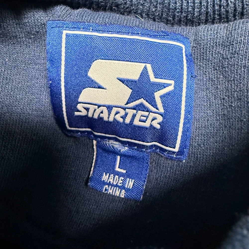 Vintage 90s Navy Notre Dame Starter Crewneck Sweatshirt